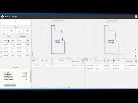 Parcel Lineage GIS Solution Demo - Pro-West & Associates