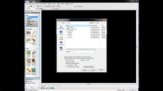 Loading Gerber, NC, IPC-d-356, and ODB   files into CAM350