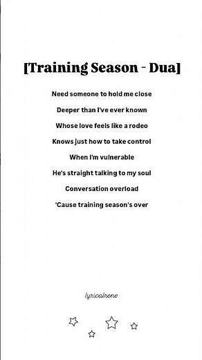 Dua Lipa - Training Season (lyrics)