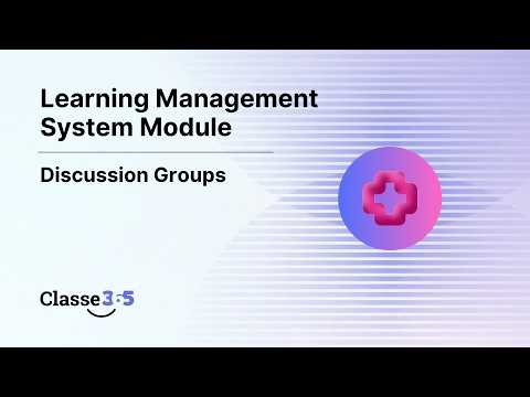 Classe365 LMS | Discussion Groups