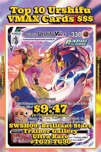 Top 10 Rarest Urshifu VMAX Pokémon Cards! 🥋🔥 #pokemon #top10 #tcg #pokemoncards #pokemontcg #pokémon
