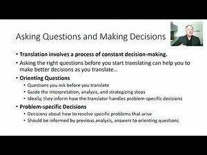 Analysis in Translation