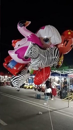Zebra, Swan & Dora birthday balloons