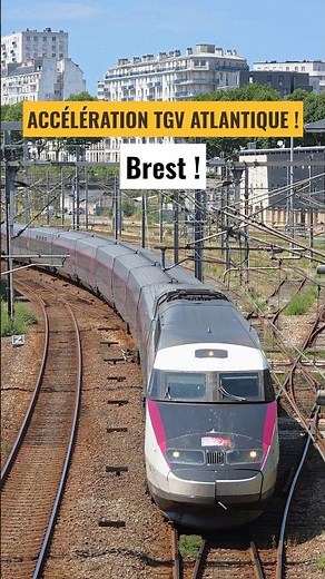 ACCÉLÉRATION TGV ATLANTIQUE SNCF - BREST FRANCE 🇫🇷 #tgv #sncf #train #rail #sound #ambiance #railway