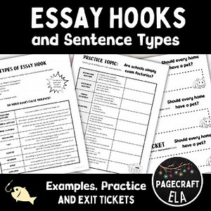 5 Types of Essay Hook | Differentiated Practice for Stronger Opening Paragraphs