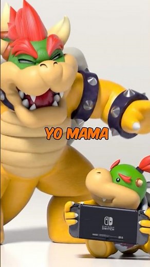 Bowser Gets DESTROYED by his own son! #shorts #funny #mario