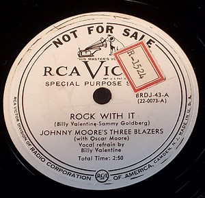 Johnny Moore's Three Blazers With Oscar Moore - Rock With It / Misery Blues