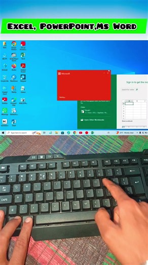Computer 💻 Shortcut key for Open MS Excel, Word & PowerPoint Instantly #shorts #excel #word #office