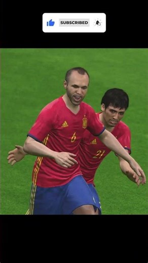 Iniesta's INSANE Equalizer Goal vs Belgium 🔥 PES 2017 #shorts #football