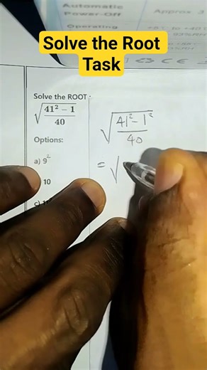Solve the Root Question #highschoolmath #basicproblems #maths #mathshorts