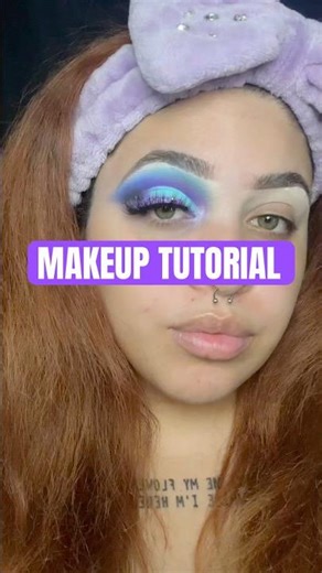 BLUE AND PURPLE MAKEUP TUTORIAL | HEYGREENEYESMUA #makeuptutorial #makeupshorts #bluemakeup #beauty