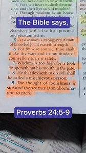 5 A wise man is strong; yea, a man of knowledge increaseth strength. 6 For by wise counsel thou shalt make thy war: and in multitude of counsellors there is safety. 7 Wisdom is too high for a fool: he openeth not his mouth in the gate. Proverbs 24:5-9 #gospel #bibletruth #biblestudy #GodsWord 8 He that deviseth to do evil shall be called a mischievous person. 9 The thought of foolishness is sin: and the scorner is an abomination to men | Marites Achas