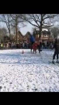 Galopskiën en schaatsen: nog even ijspret