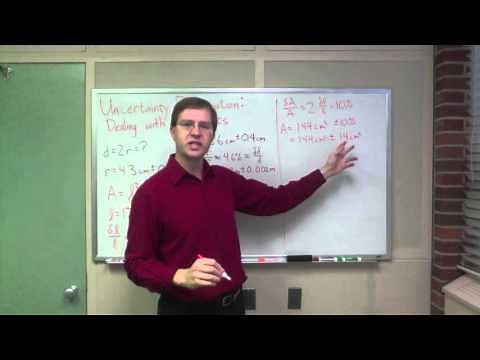 Uncertainty propagation when multiplying by a constant or raising to a power