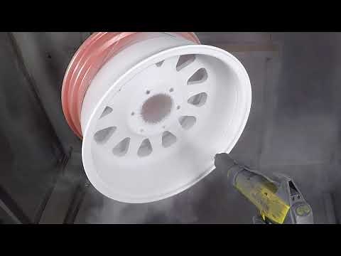 How to powder clear coat a wheel.