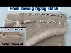 HAND SEWING | Zigzag Stitch by Hand for Dressmaking | Hand Sewing Stretchy Fabric | Updated Video