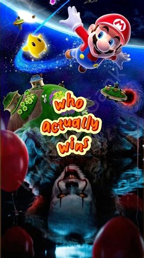When Super Mario Galaxy Meets Pennywise… Who Actually Wins? #supermariogalaxy #pennywise