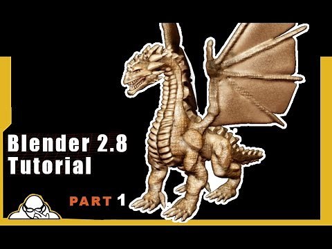 Blender 2.8 Tutorial How To Make A Dragon Step by Step Part 1
