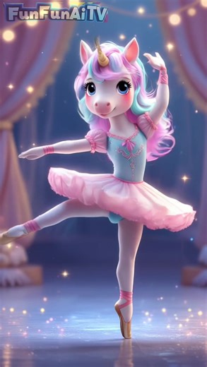 Divertidos unicornios bailando