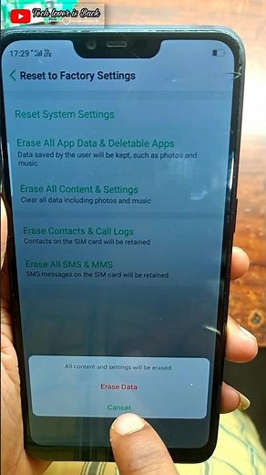 Oppo a3s factory reset setting // erase all data ( factory reset )