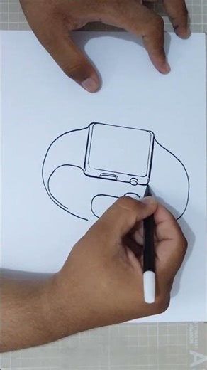 How to Draw 3D Realistic Smart Watch #smartwatch #3ddrawing