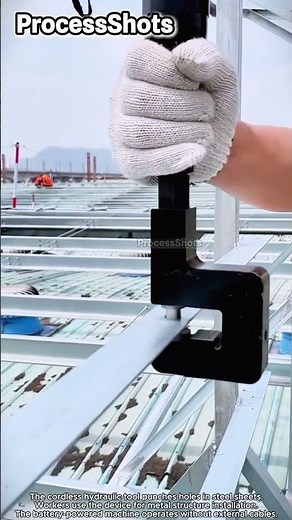 Portable Metal Hole Punching Process Work #worker #process