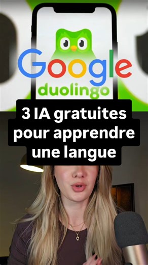 unefille.ia on Instagram: "Coup dur pour Duolinguo : Google vient de sortir 3 outils d'IA gratuits pour apprendre plus de 40 langues Plutôt que de proposer des exercices basiques, les IA de Google permettent d'apprendre une langue avec une approche personnalisée et innovante #google #iagratuite #duolingo #apprendrelangue #langue"