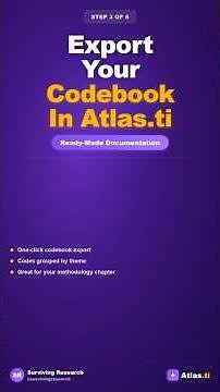 Export Your Codebook From ATLAS.ti to Excel #shorts