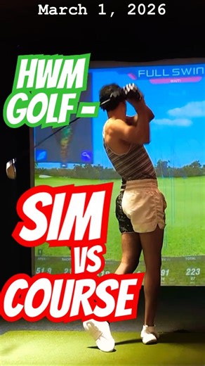 HWM Golf - Simulator vs Course, Progression in 4 Days #golf #journeytoscratch #golfswing