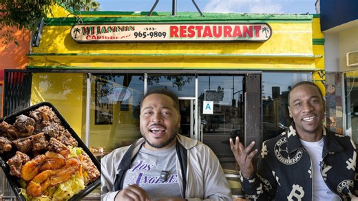Trying Wi Jammin Jamaican restaurant in LA with @TravQue