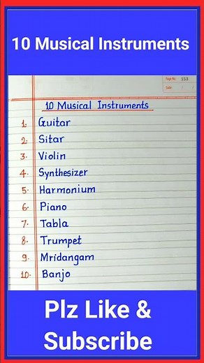 10 musical instruments in english || musical instruments name || 10 musical instrument name