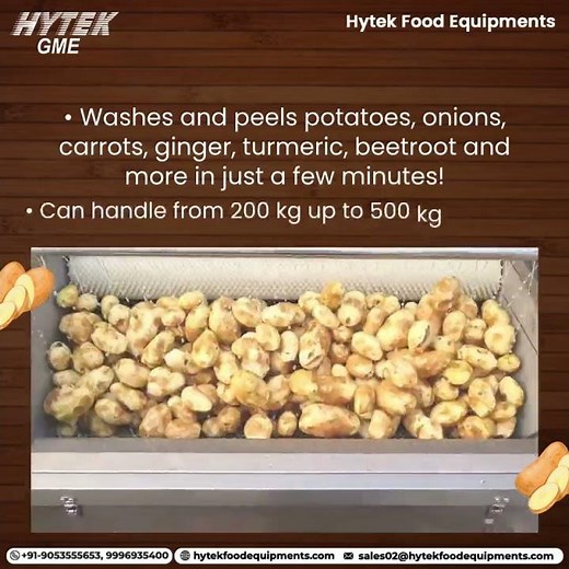 Say Goodbye to Manual Peeling! Hytek’s Root Vegetable Washing & Peeling Machine Review