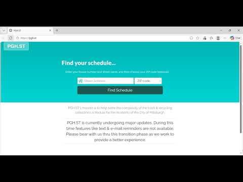 Pgh garbage collection schedule website