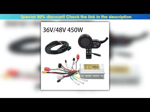 NJAX New Patt Brushless DC Motor Controller with LCD Acceleration Switch For 36V 48V 450W Electric