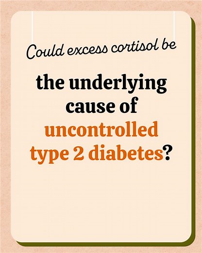 This Diabetes Awareness Month, we're shining a light on a condition called endogenous hypercortisolism. This happens when the body makes excess cortisol over time due to a growth on the adrenal gland, pituitary gland, or somewhere else in the body. This condition can cause uncontrolled high blood sugar and may affect nearly 1 in 4 people with uncontrolled type 2 diabetes (T2D). *A study called CATALYST was designed to understand how common endogenous hypercortisolism is in people with type 2 dia