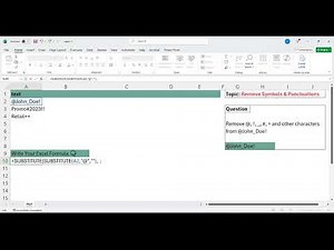 How to Remove Symbols and Punctuation in Excel