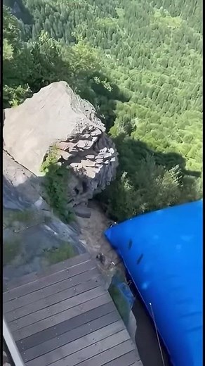 This Cliff Jump Bounce is Insane #pov #adrenaline #extreme