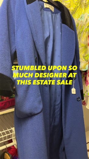 So much #designer #vintage clothing at this #estatesale 👀