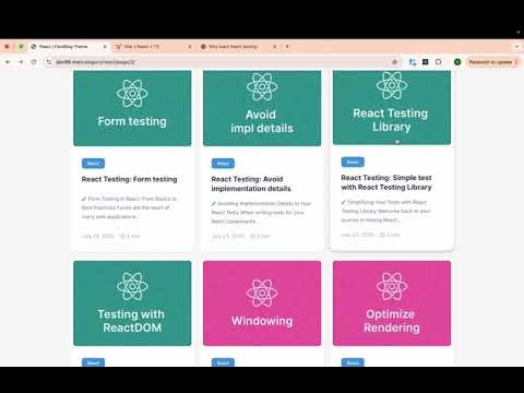 0 Introduction 🎥 React Testing