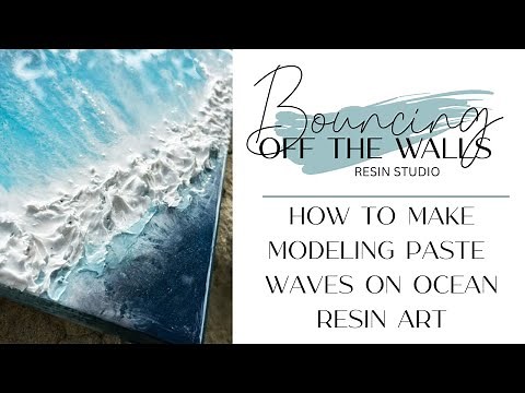 How To Make Modeling Paste Waves On Ocean Resin Art
