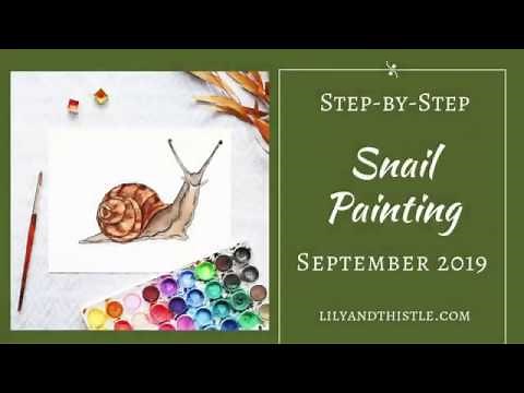 Easy Watercolor Painting Snail Tutorial for Beginners