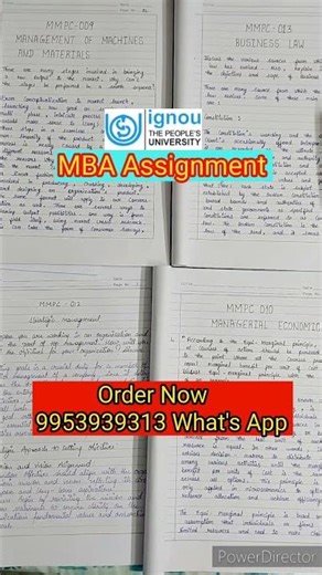 IGNOU Assignment kaise banaye | Order MBA IGNOU Handwritten Assignment on What's App - 9953939313