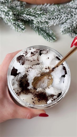 Homemade Peppermint Latte Body Scrub Recipe