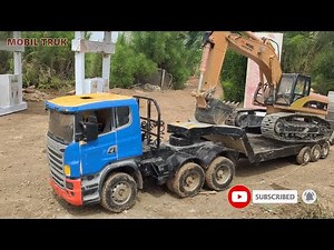 MOBIL TRUK KONTAINER MUATAN EXCAVATOR RC, MOBIL MOBILAN TRUCK TRONTON, MOBIL DEREK, DOSER, LOADER