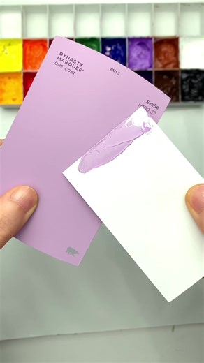 Easy Way to Mix Purple Color Mixing Match Challenge #ColorMixing #fyp #purple #blue #pink