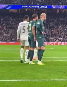 Bellingham tried to pull Haaland hair before taking the penalty to destabilize him but Ruben Dias stopped him before he could do that. Disgusting behavior from Real Madrid players | City News Wall