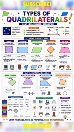 Types of Quadrilaterals Made Easy | Square, Rectangle, Rhombus & More!