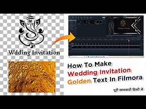 Wedding Invitation Video Text Editing In Filmora X || Wedding Golden Text Editing ||#goldentext