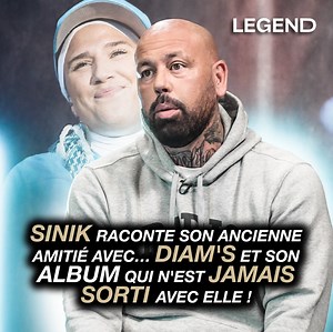 997K views · 4.7K reactions | Sinik raconte son ancienne amitié avec ... Diam's et leur album qui n'est jamais sorti ⬆️ L'interview complète est disponible sur la chaîne YouTube de LEGEND ainsi qu'en podcast sur toutes les plateformes  | Guillaume Pley | Facebook