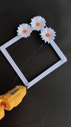 Beautiful paper flower wall hanging ideas #diy #craft #shorts #wallhanging #walldecor